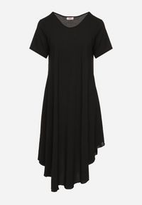 Born2be - Czarna Rozkloszowana Sukienka z Bawełną Elzedia. Okazja: na co dzień. Kolor: czarny. Materiał: bawełna. Typ sukienki: rozkloszowane. Styl: casual, elegancki #3