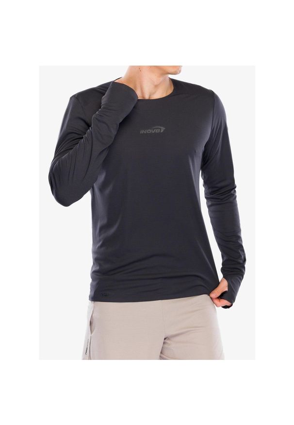 Bluza do biegania męska Inov-8 Airlite Pro Long Sleeve T-Shirt. Kolor: czarny. Długość rękawa: długi rękaw