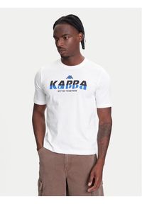 Kappa T-Shirt 351U8KW 001 Biały Regular Fit. Kolor: biały. Materiał: bawełna