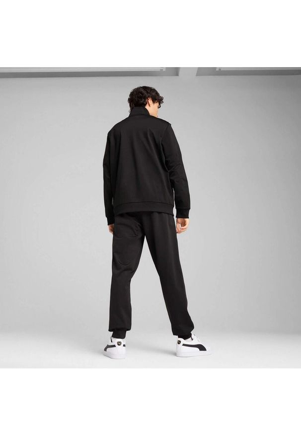 Dres męskie Puma Poly Colorblock Suit. Kolor: czarny. Materiał: dresówka. Sport: fitness