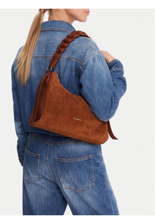 Coccinelle Torebka P6P Boheme Suede Bimaterial E1 P6P 13 03 01 Brązowy. Kolor: brązowy. Materiał: skórzane, zamszowe