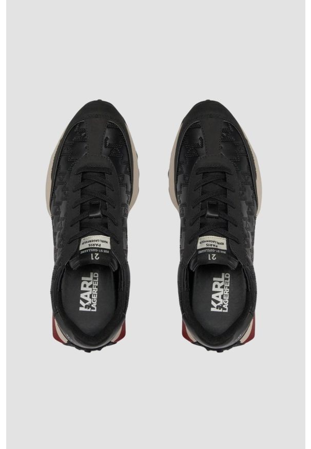Karl Lagerfeld - KARL LAGERFELD Czarne sneakersy Zone Monogram Epoxy, Rozmiar 41. Kolor: czarny