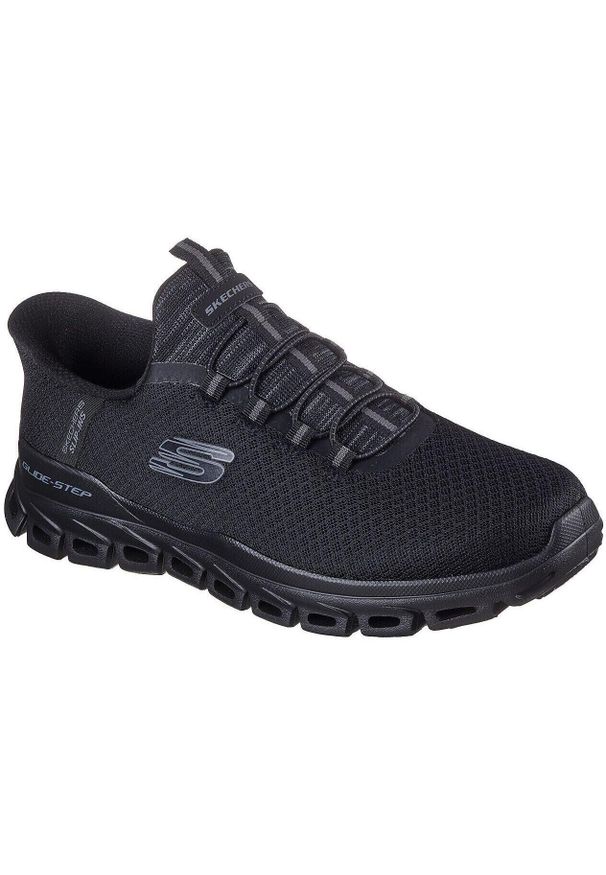 skechers - Adidasy Skechers Glide-step - Noxus, Mężczyźni. Kolor: czarny. Materiał: materiał. Sport: fitness