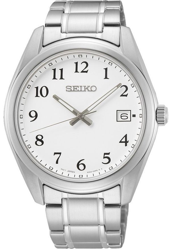 Zegarek Seiko Zegarek męski Seiko SUR459P1 srebrny. Kolor: srebrny