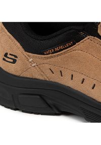 skechers - Skechers Półbuty Rydock 237282/BRBK Brązowy. Kolor: brązowy. Materiał: zamsz, skóra