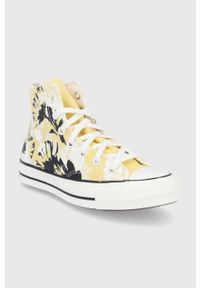 Converse - Trampki. Nosek buta: okrągły. Zapięcie: sznurówki. Kolor: żółty. Materiał: guma. Obcas: na platformie #2