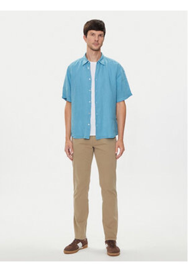 BOSS - Boss Koszula Rash_2 50489345 Niebieski Regular Fit. Kolor: niebieski. Materiał: len