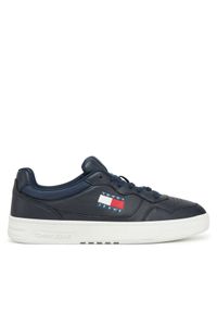 Tommy Jeans Sneakersy (New) Tjm Cupsole Leather Ess EM0EM01443 Granatowy. Kolor: niebieski. Materiał: skóra