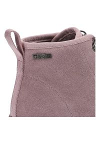 Big-Star - Fioletowe Botki Big Star Damskie Wygodne Buty. Okazja: na co dzień. Kolor: fioletowy. Materiał: zamsz. Szerokość cholewki: normalna. Styl: casual #4