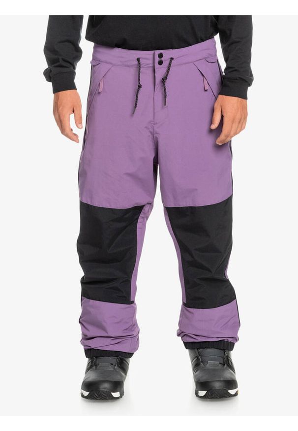 Quiksilver - Spodnie narciarskie męskie Quikisilver Snow Down Technical. Kolor: fioletowy. Materiał: poliester. Sport: narciarstwo