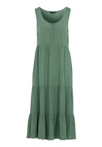 Happy Holly Marszczona sukienka Layla zielony female zielony 44/46. Kolor: zielony. Materiał: materiał. Długość rękawa: bez rękawów #1