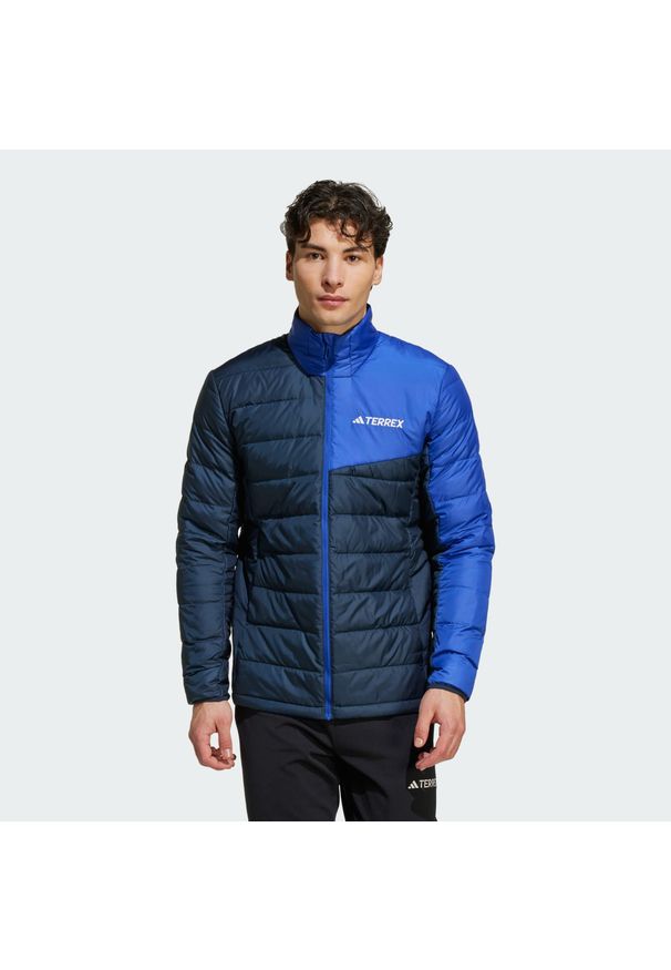 Adidas - Kurtka Terrex Multi Light Down. Kolor: niebieski, wielokolorowy, fioletowy. Materiał: materiał, puch. Sport: turystyka piesza