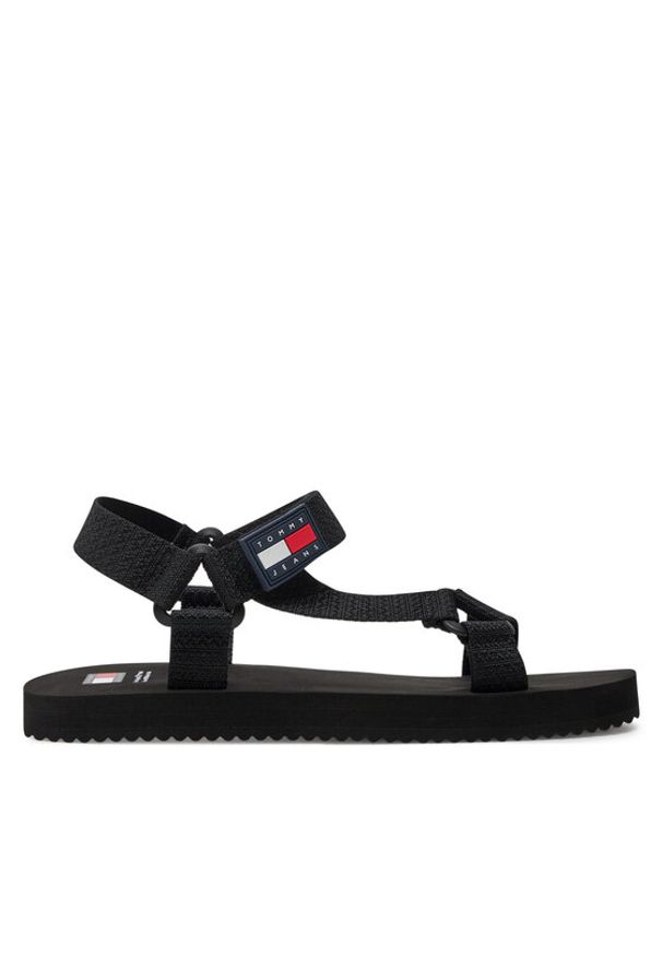 Tommy Jeans Sandały Tjm Casual Sandal EM0EM01399 Czarny. Okazja: na co dzień. Kolor: czarny. Materiał: materiał. Styl: casual