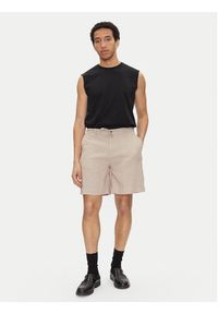 Selected Homme Szorty materiałowe 16097541 Beżowy Loose Fit. Kolor: beżowy. Materiał: len #5