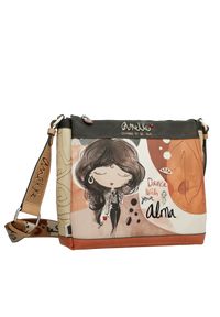 Pomarańczowa Damska Torebka Anekke Edycja Limitowana. Kolor: pomarańczowy. Wzór: napisy. Dodatki: z breloczkiem. Materiał: z tłoczeniem. Styl: elegancki, casual #6