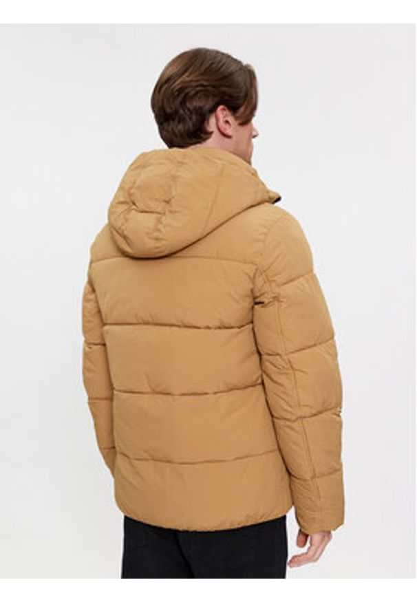 Calvin Klein Kurtka zimowa Crinkle K10K110336 Khaki Regular Fit. Kolor: brązowy. Materiał: syntetyk. Sezon: zima