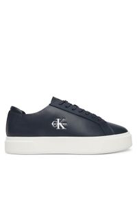 Calvin Klein Sneakersy Basket Cupsole Laceup Lth Ml YM0YM01460 Granatowy. Kolor: niebieski. Materiał: skóra #1