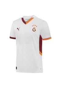 Puma - Męska koszulka wyjazdowa Galatasaray SK 24/25 PUMA White Red Rhythm. Kolor: biały, czerwony, wielokolorowy