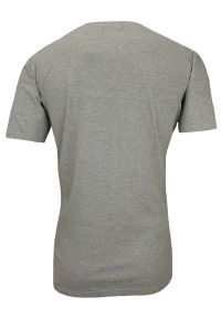 Szary, Przedłużony T-Shirt (Koszulka) z Dziurami - 100% BAWEŁNA - Brave Soul, Męski. Kolor: szary. Materiał: bawełna #3
