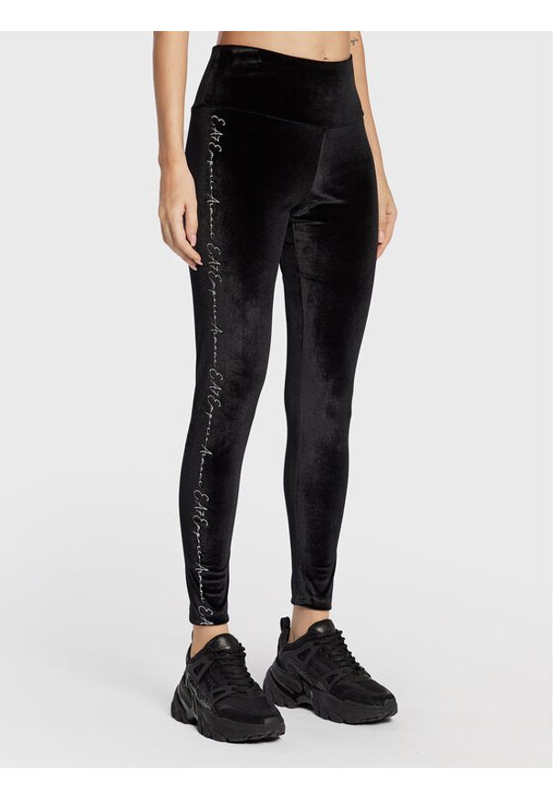 EA7 Emporio Armani Legginsy 6LTP73 TJGGZ 1200 Czarny Slim Fit. Kolor: czarny. Materiał: syntetyk