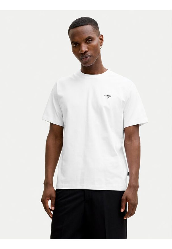 Jack & Jones T-Shirt Tyler 12292383 Biały Regular Fit. Kolor: biały. Materiał: bawełna