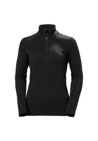 Bluza damska 1/2 zip Helly Hansen Lifa Merino Midweight. Kolor: czarny #1