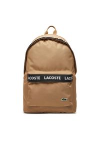 Lacoste Plecak NU4685NZ Beżowy. Kolor: beżowy. Materiał: materiał
