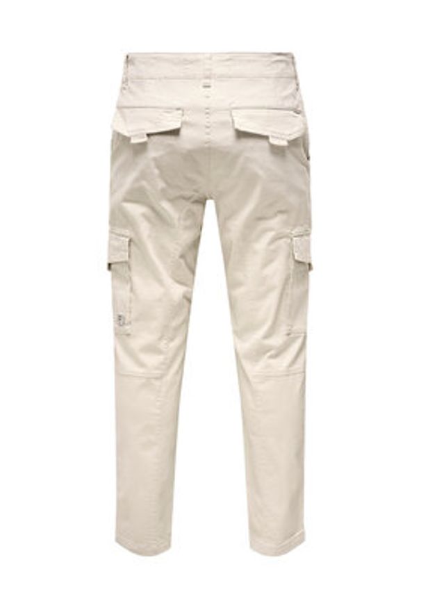 Only & Sons Spodnie materiałowe 22025431 Écru Tapered Fit. Materiał: bawełna