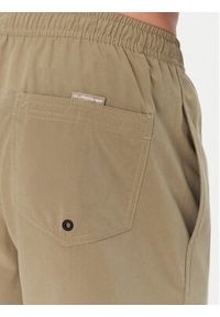 Quiksilver Szorty kąpielowe Spl Fineline Volley 15 EQYJV04141 Khaki Regular Fit. Kolor: brązowy. Materiał: syntetyk