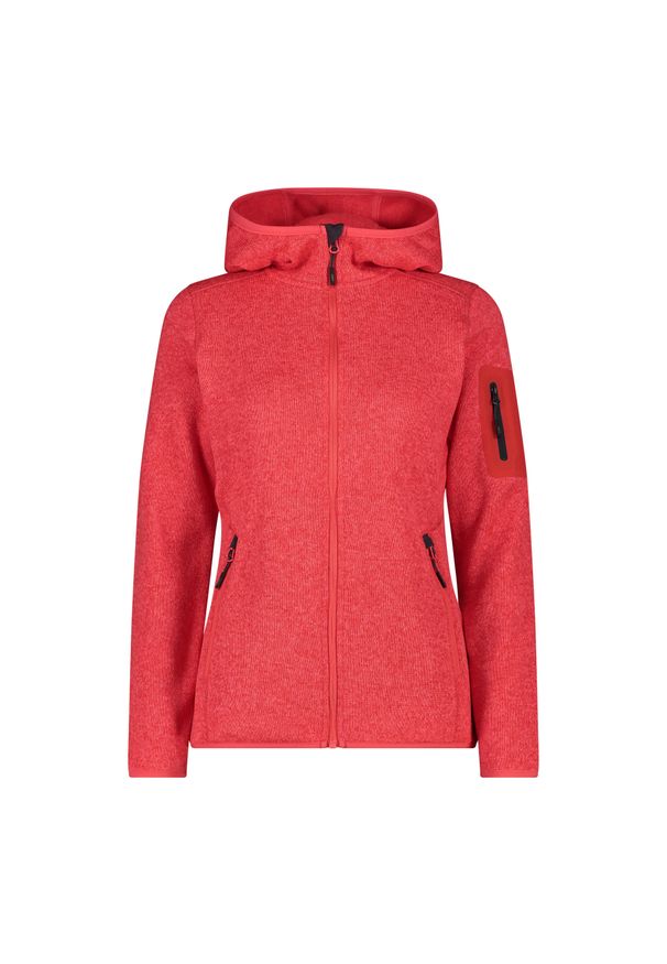 Bluza damska turystyczna CMP 3H19826. Kolor: czerwony. Materiał: polar. Sport: turystyka piesza