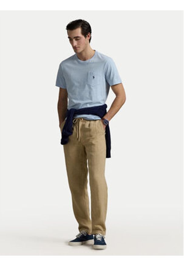 Polo Ralph Lauren T-Shirt 710964511004 Błękitny Regular Fit. Typ kołnierza: polo. Kolor: niebieski. Materiał: bawełna