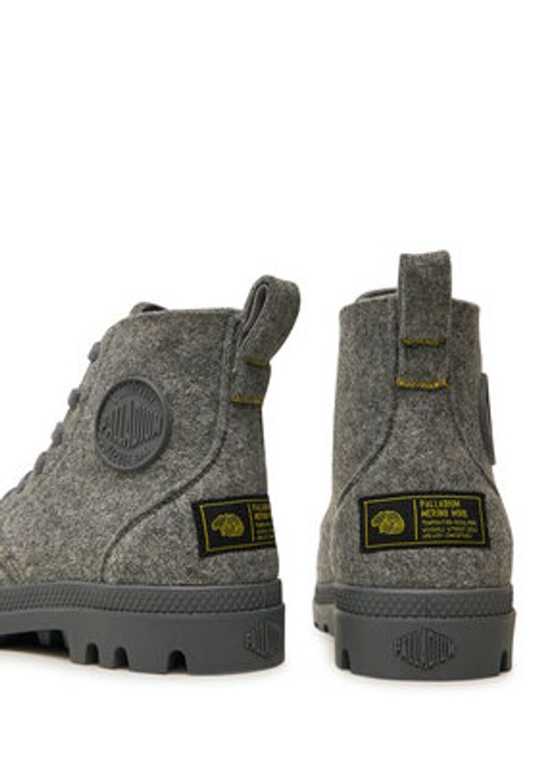 Palladium Trapery Pampa Hi Merino 74377-027-M Szary. Kolor: szary. Materiał: materiał, wełna
