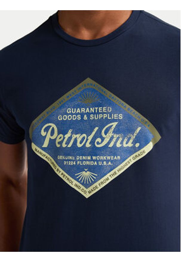Petrol Industries T-Shirt M-1050-TSR634 Granatowy Regular Fit. Kolor: niebieski. Materiał: bawełna