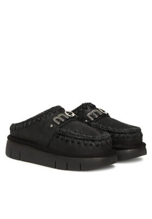 Mou Śniegowce MU.FW531001B Czarny. Kolor: czarny. Materiał: skóra