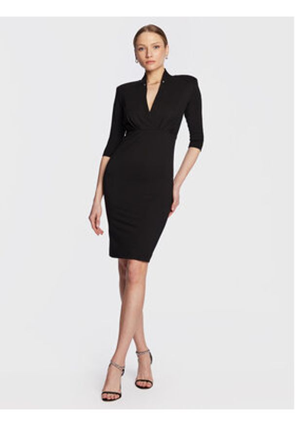 Liu Jo Sukienka koktajlowa CA3091 J1881 Czarny Slim Fit. Kolor: czarny. Materiał: wiskoza. Styl: wizytowy