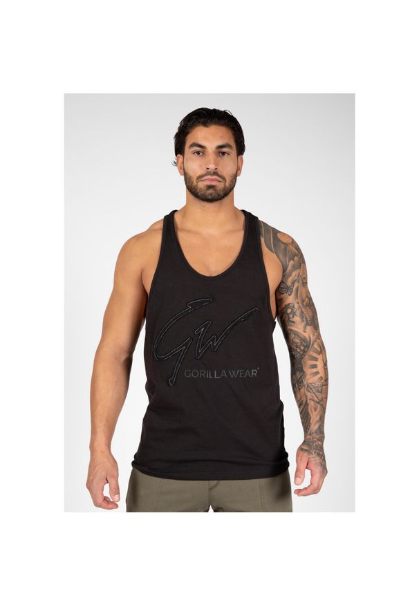 GORILLA WEAR - Tank Top fitness męski Gorilla Wear Evansville. Kolor: czarny. Długość rękawa: bez rękawów. Styl: sportowy. Sport: fitness