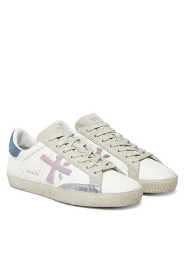 Premiata Sneakersy Stevend 7273 Écru. Materiał: skóra