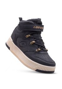 Buty zimowe dziecięce LOTTO JALANA FUR K ocieplane. Kolor: wielokolorowy, czarny, beżowy. Sezon: zima. Sport: turystyka piesza #1