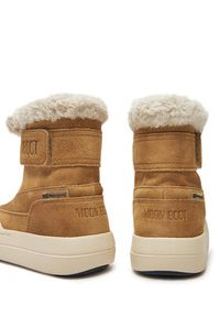 Moon Boot Śniegowce Junior Park Dtrap Boot Suede 80D3440040 Brązowy. Kolor: brązowy. Materiał: zamsz, skóra