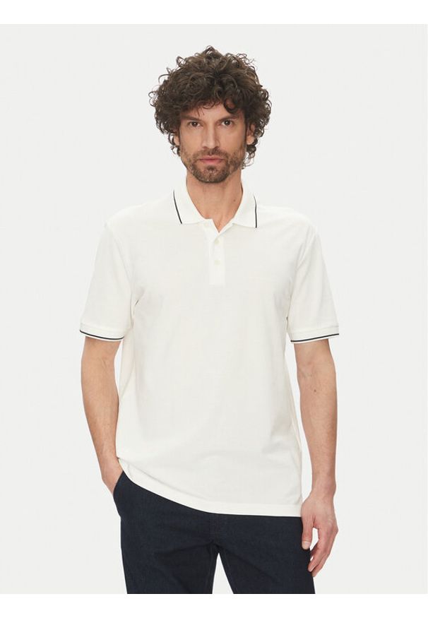 Armani Exchange Polo XM000489 AF13026 U0009 Biały Regular Fit. Typ kołnierza: polo. Kolor: biały. Materiał: bawełna