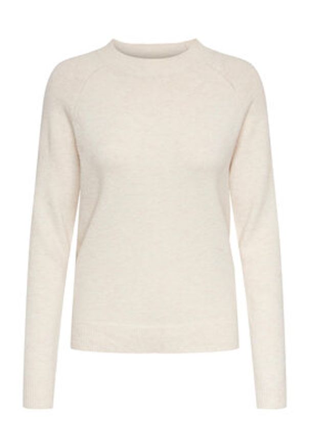 only - ONLY Sweter Rica 15204279 Beżowy Regular Fit. Kolor: beżowy. Materiał: syntetyk
