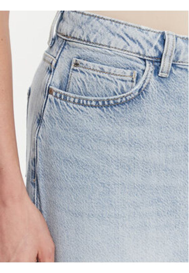 Guess Spódnica jeansowa W5GD83 D5B96 Niebieski Regular Fit. Kolor: niebieski. Materiał: lyocell