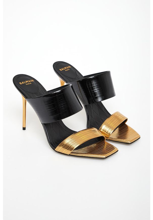 Balmain - Szpilki damskie skórzane Sync BALMAIN. Materiał: skóra. Obcas: na szpilce