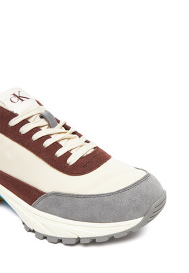 Calvin Klein Jeans Sneakersy Hike Runner Casual Ny-Su YM0YM01292 Beżowy. Okazja: na co dzień. Kolor: beżowy. Materiał: skóra