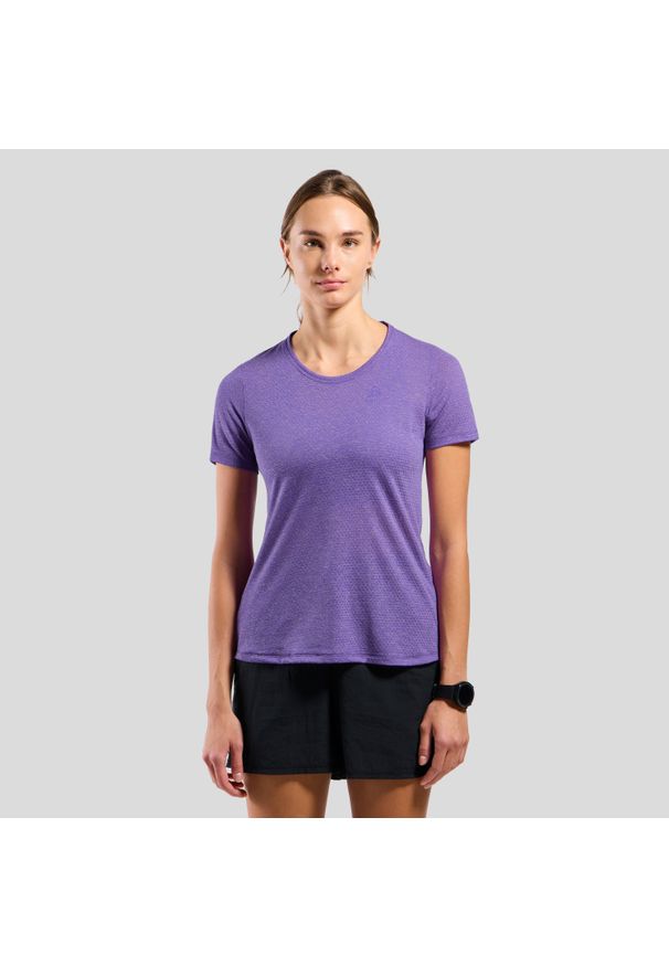 Koszulka damska Odlo ESSENTIAL LINENCOOL T-shirt crew neck s/s. Kolor: fioletowy. Sport: bieganie