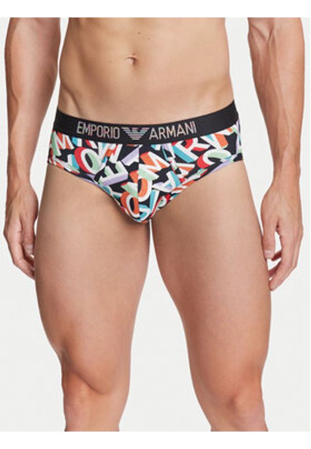 Emporio Armani Underwear Komplet slipów EM000250 AF10798 MC104 Kolorowy. Materiał: bawełna. Wzór: kolorowy