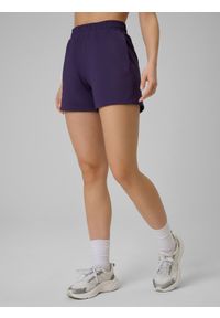 4f - 4F Spodenki treningowe szybkoschnące damskie - fioletowe XL. Stan: podwyższony. Kolor: fioletowy. Materiał: włókno. Sport: fitness #2