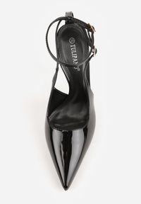 Renee - Czarne Sandały Lakierowane na Szpilce z Ozdobnymi Paskami Murilea. Zapięcie: pasek. Kolor: czarny. Materiał: lakier. Obcas: na szpilce. Styl: elegancki #3
