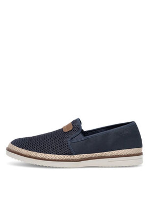Rieker Espadryle B2366-14 Niebieski. Kolor: niebieski. Materiał: materiał