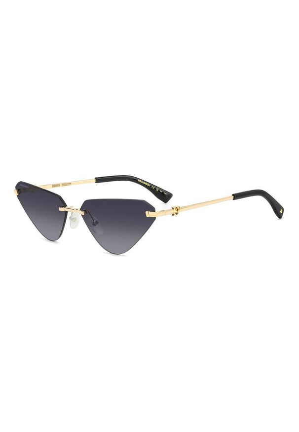 Dsquared - Okulary przeciwsłoneczne damskie DSQUARED2 D2 0108/S RHL, rozmiar 63 mm. Kolor: czarny, szary, wielokolorowy. Wzór: gradientowy. Sport: turystyka piesza